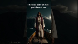 Matthew 4: 19 “Follow me, and I will make you fishers of men.”