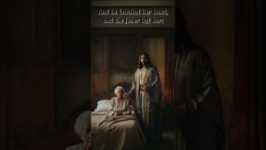 Matthew 8: 14-15 “And when Jesus was come into Peter's house, he saw his ...”